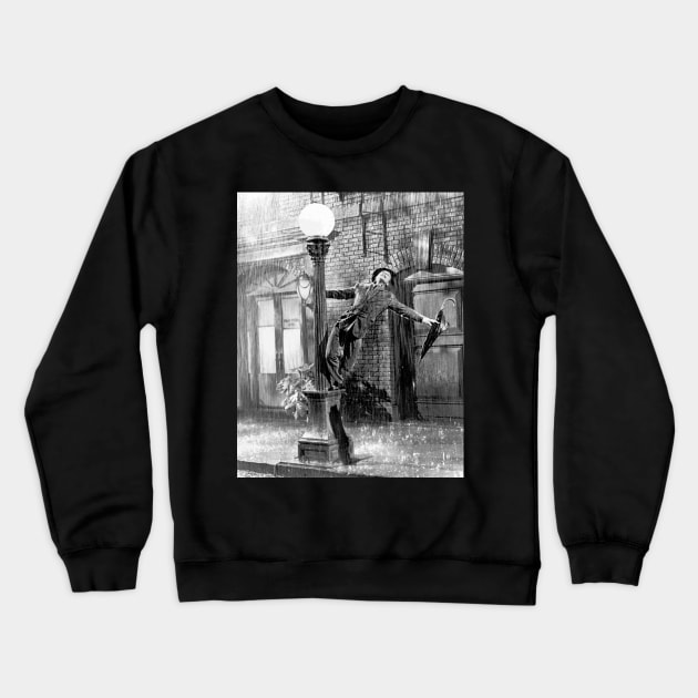 Gene Kelly rain Crewneck Sweatshirt by KOTFILMS